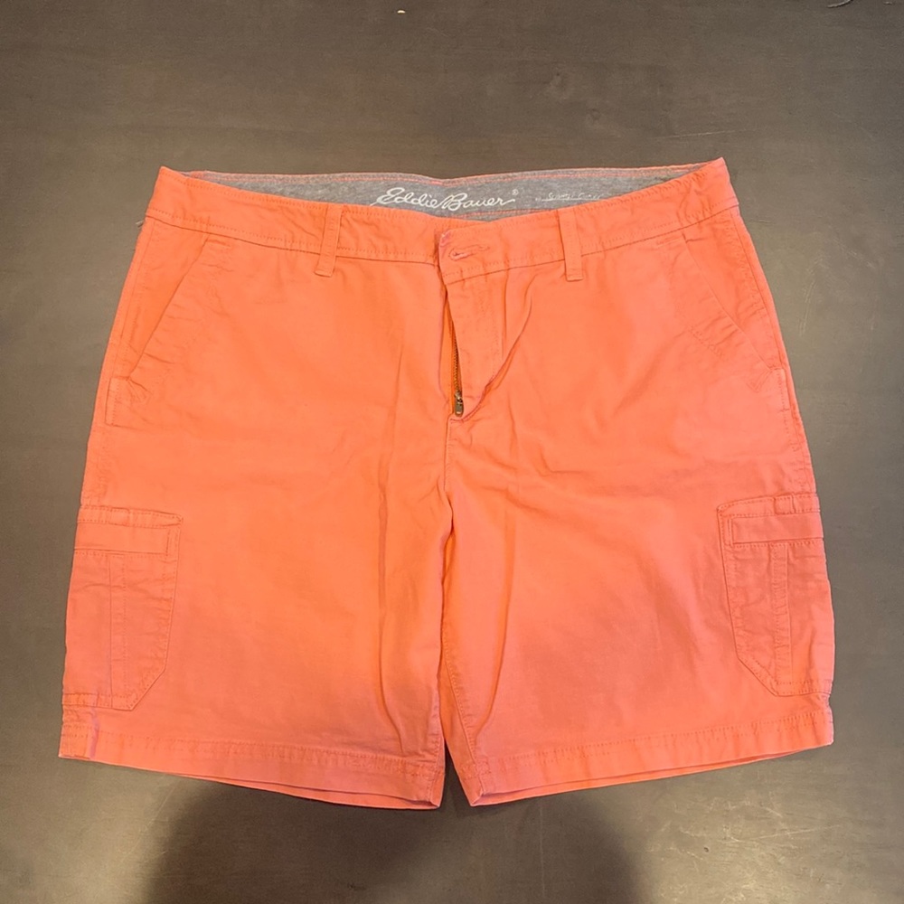 Eddie Bauer size 12 coral cargo shorts.